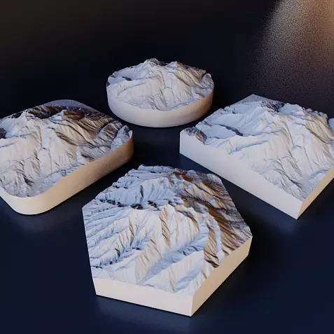 3D-модель горы Олимп (Греция)