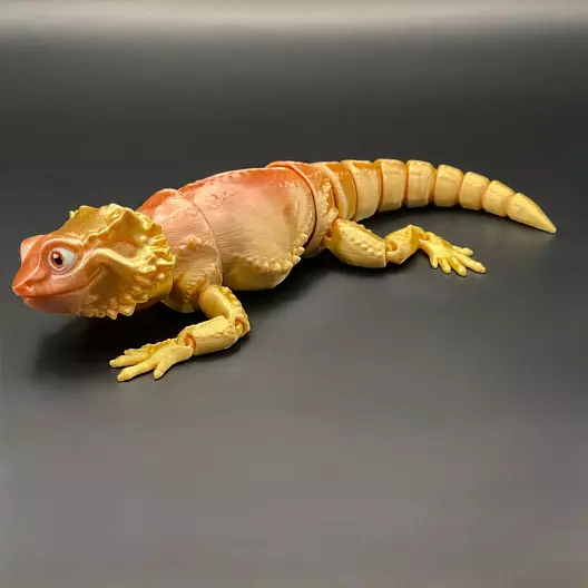 Файл .STL для цифровой 3D-печати бородатой ящерицы, шарнирная фигурка