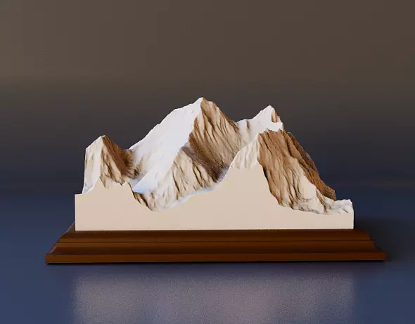 3D-модель горы Эверест (Джомолунгма / Сагарматха)