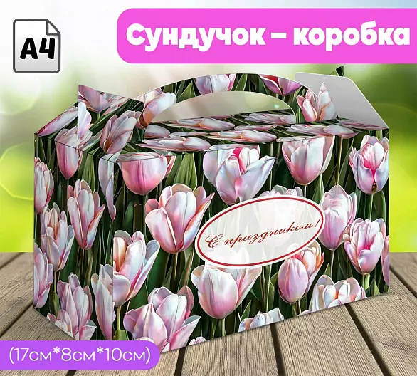 Коробка-сундучок. Подарок. Для девушки