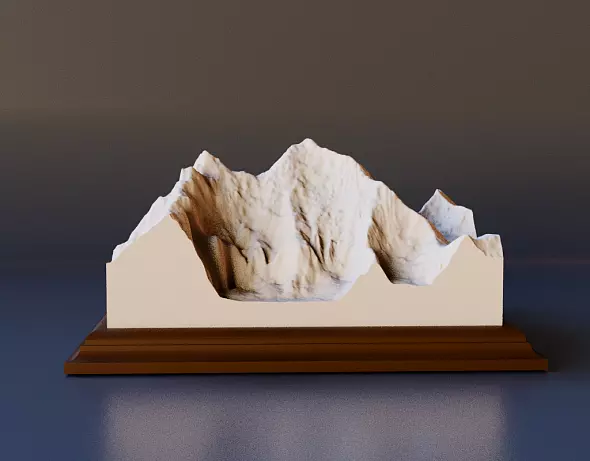 3D-модель горы Эверест (Джомолунгма / Сагарматха)