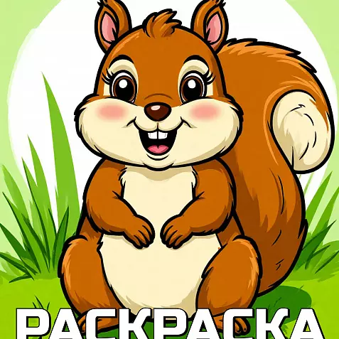 Раскраска "Белочка"