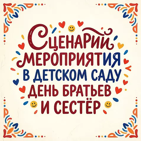 Сценарий мероприятия в детском саду «День братьев и сестёр»