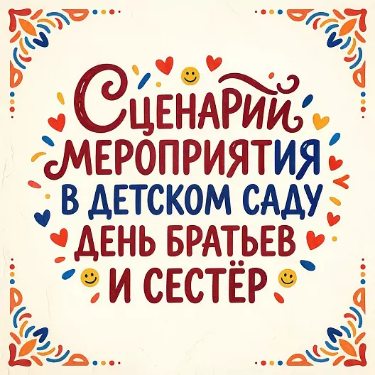 Сценарий мероприятия в детском саду «День братьев и сестёр»