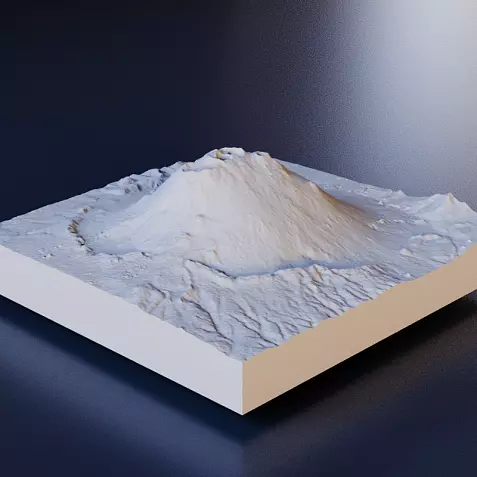 3D Модель Вулкана Горелый