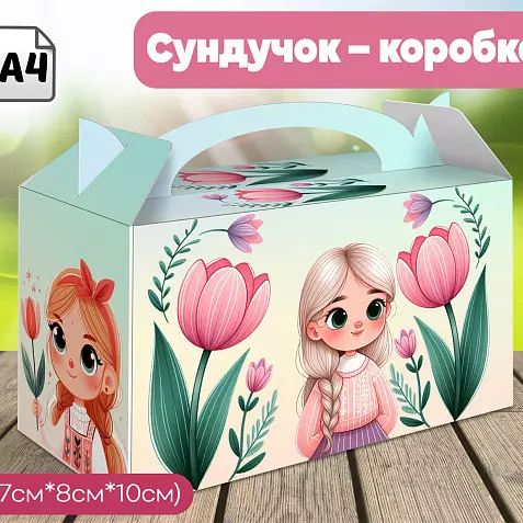 Подарок. Сундучок – коробка под свободное наполнение.
