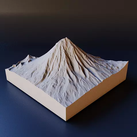 3D-модель горы Корякская сопка