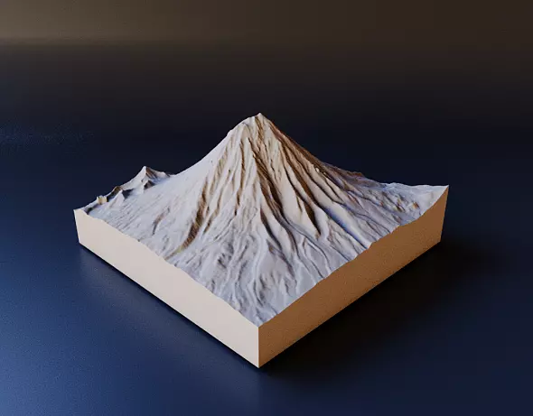 3D-модель горы Корякская сопка
