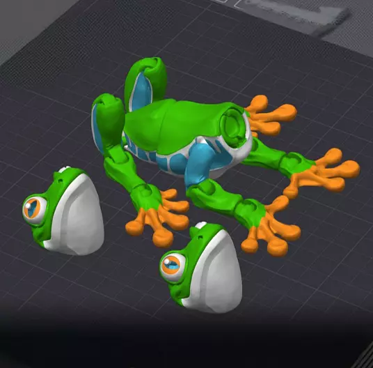 Цифровой файл .STL для 3D-печати, подвижная фигурка лягушки, симпатичная гибкая игрушка