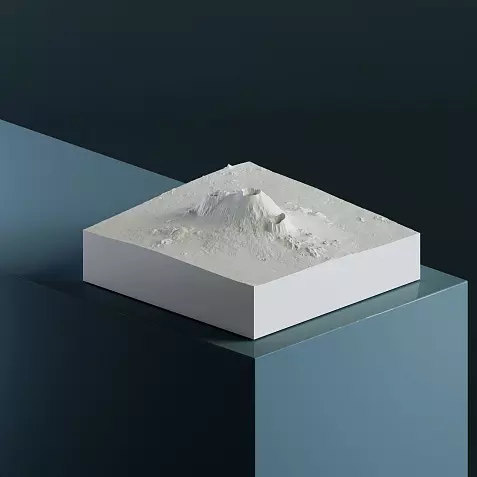 Ньирагонго 3 470 м 3D-модель, STL для печати