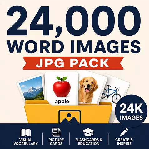 Набор 24,000 JPG картинок к английским словам | Word Images Pack