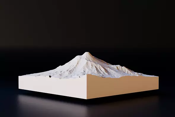 3D-модель горы Авачинская сопка