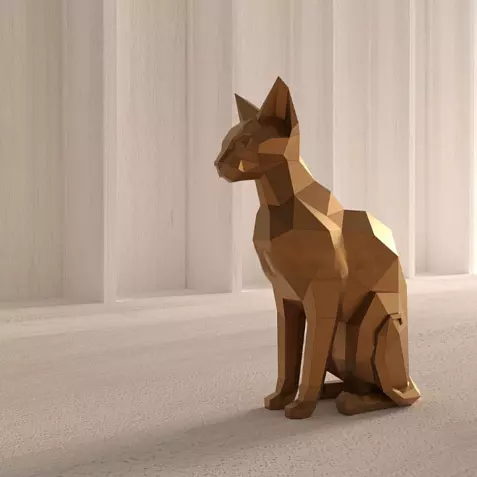 Кот сфинкс из бумаги. Поделка из бумаги, Цифровой шаблон Сфинкс. Сделай сам