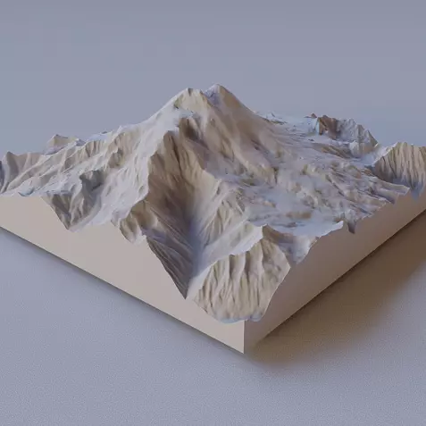 3D-модель горы Эльбрус