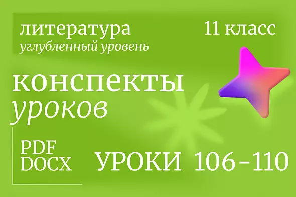 Литература 11 класс (углубленный уровень). Конспекты уроков 106-110