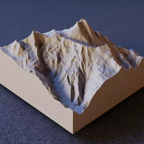 3D-модель горы Казбек
