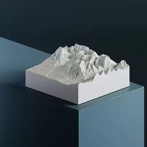 Маунт-Элберт 4 401 м 3D-модель, STL для печати