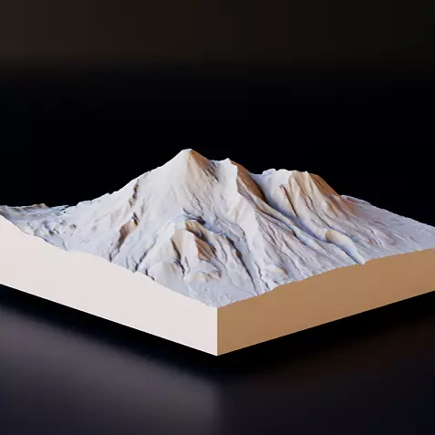 3D-модель горы Авачинская сопка