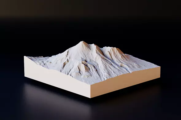 3D-модель горы Авачинская сопка