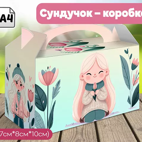 Подарок. Сундучок – коробка под свободное наполнение.