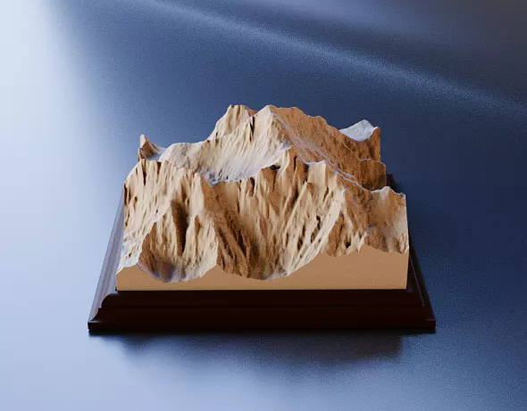3D-модель горы Эверест (Джомолунгма / Сагарматха)