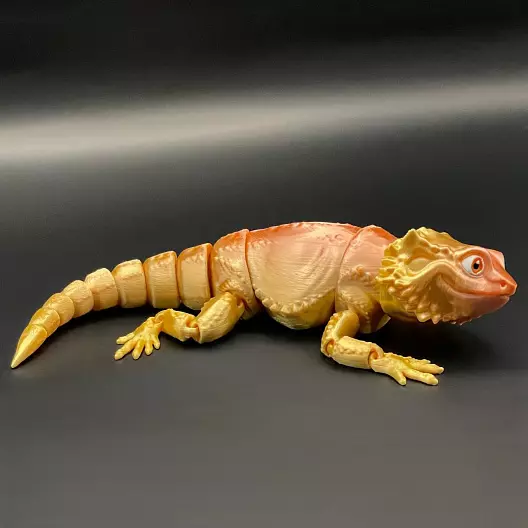 Файл .STL для цифровой 3D-печати бородатой ящерицы, шарнирная фигурка