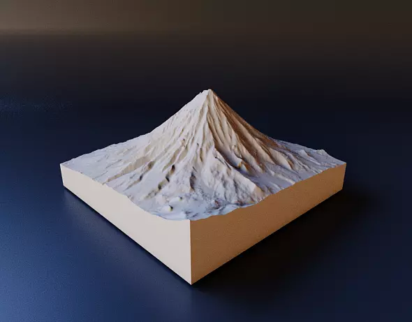3D-модель горы Корякская сопка