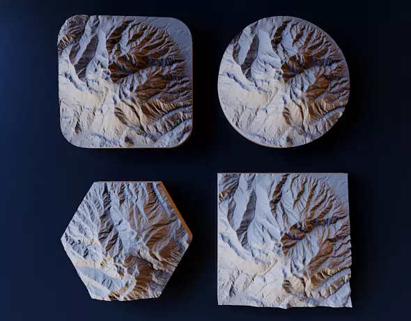3D-модель горы Олимп (Греция)