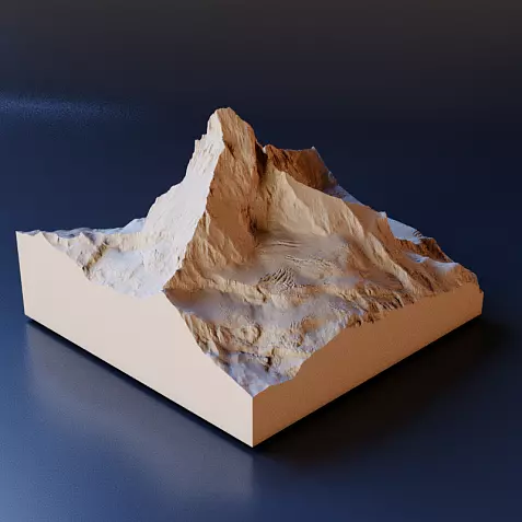3D STL-модель горы Маттерхорн (Швейцария)