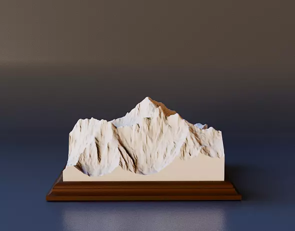 3D-модель горы Эверест (Джомолунгма / Сагарматха)