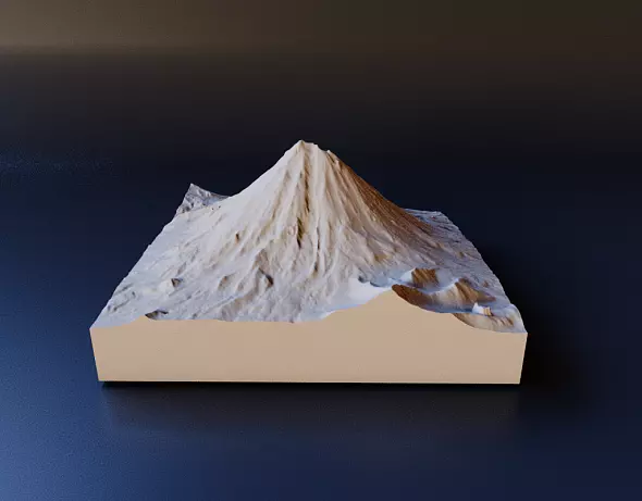 3D-модель горы Корякская сопка