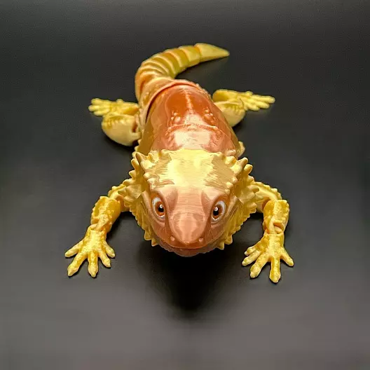 Файл .STL для цифровой 3D-печати бородатой ящерицы, шарнирная фигурка