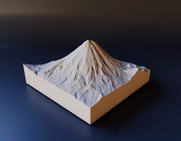 3D-модель горы Корякская сопка