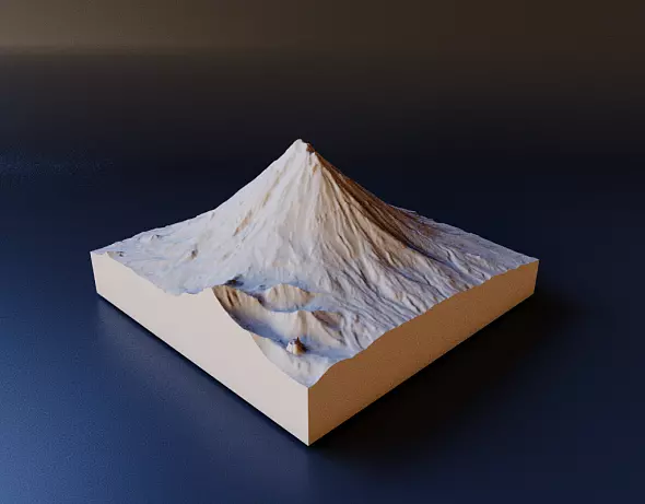 3D-модель горы Корякская сопка