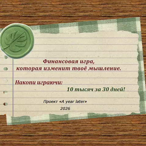 Финансовая игра "накопи играючи: 10 тысяч за 30 дней"