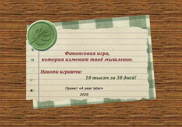 Финансовая игра "накопи играючи: 10 тысяч за 30 дней"