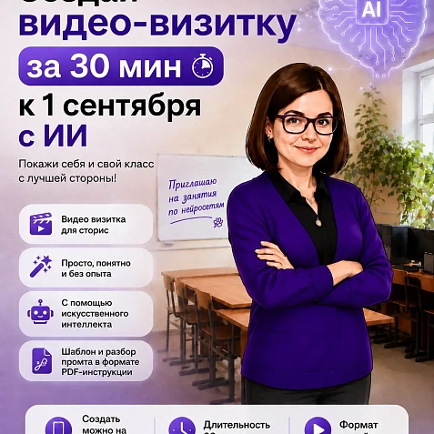 Гайд по созданию видео-визитки с ИИ к 1 сентября