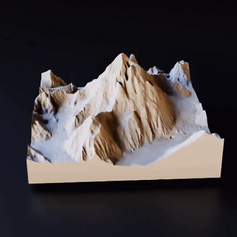 3D-модель горы К2 (Чогори)